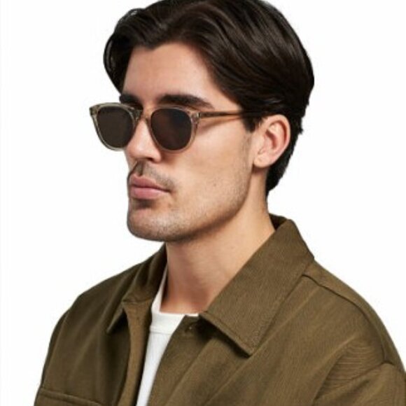 Saint Laurent SL401 007 Square Sunglasses - Dark Green/Brown - Picture 2 of 11